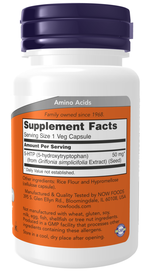 NOW 5-HTP 50 mg (180 Veg Caps)