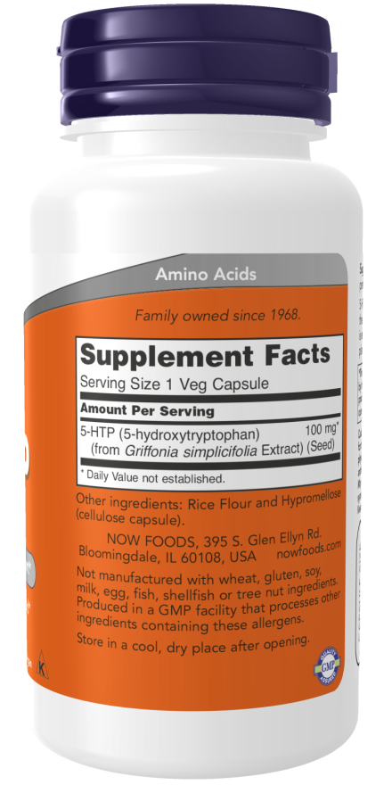 NOW 5-HTP 100 mg Veg Capsule (60 Veg Caps)