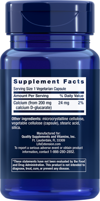 Life Extension Calcium D-Glucarate