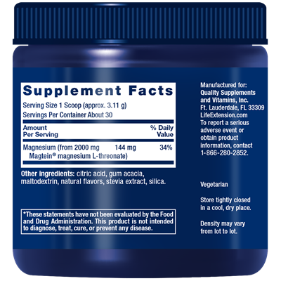 Life Extension Neuro-Mag® Magnesium L-Threonate (Tropical Punch)