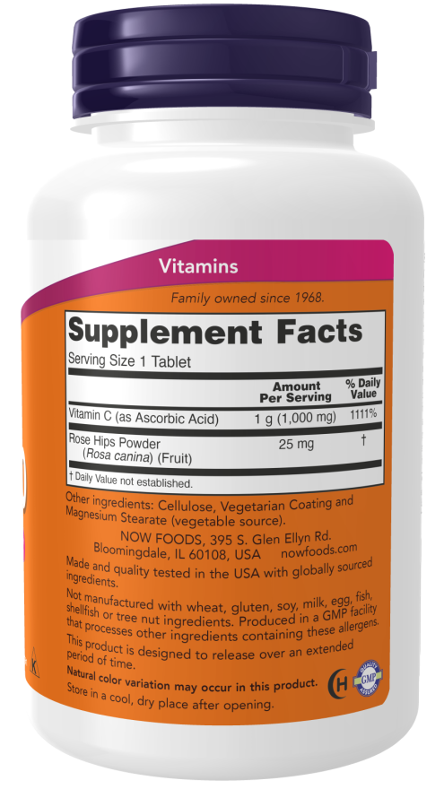 NOW Vitamin C-1000 Sustained Release (100 Tablets)