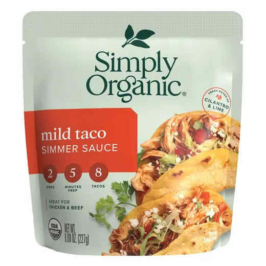 Simply Organic Mild Taco Simmer Sauce 8.00 fl. oz.
