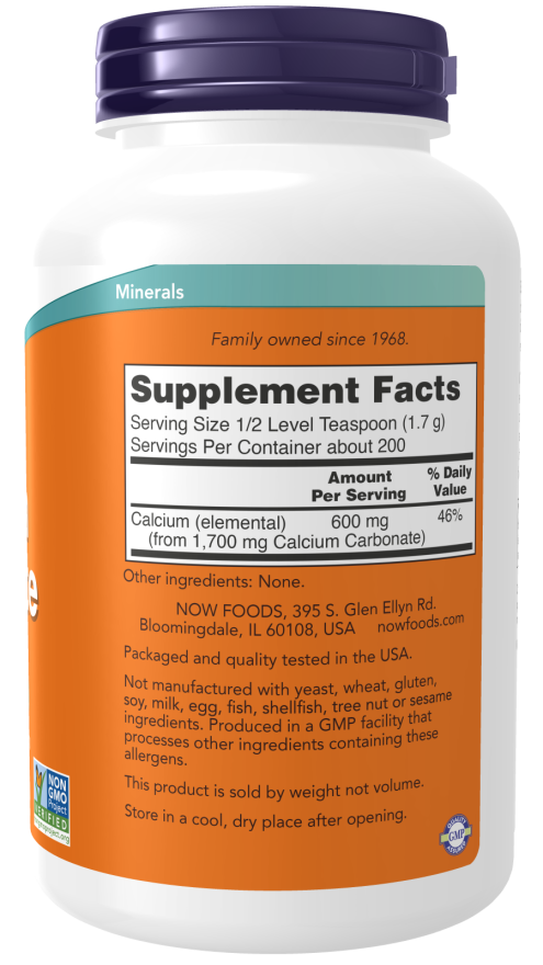 NOW Calcium Carbonate Powder (12 oz)