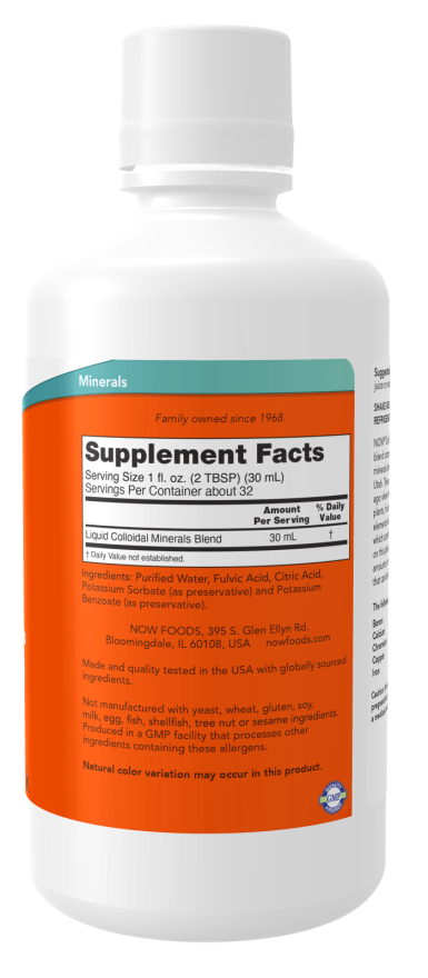 NOW Colloidal Minerals Liquid (32 fl oz)