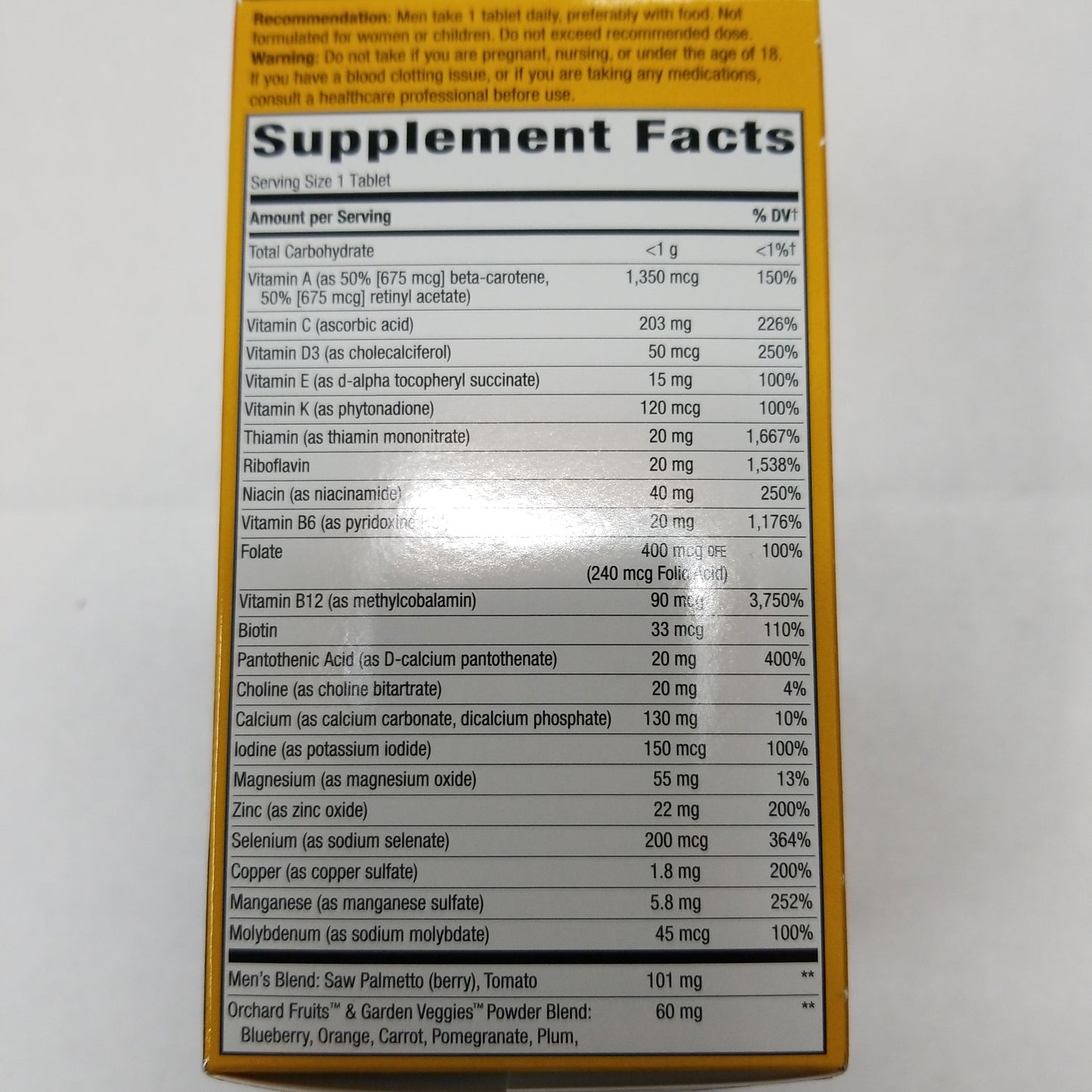 Natures Way Alive Mens 50+ Multi 1 Daily (60 Tab)