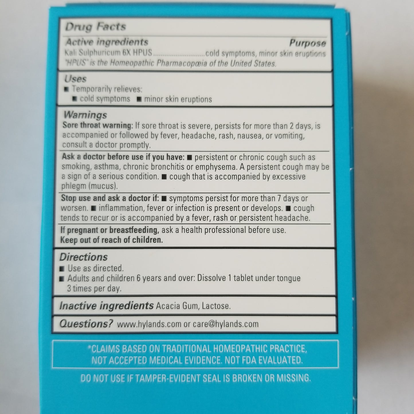 Hylands Cell Salts (100 tabs)
