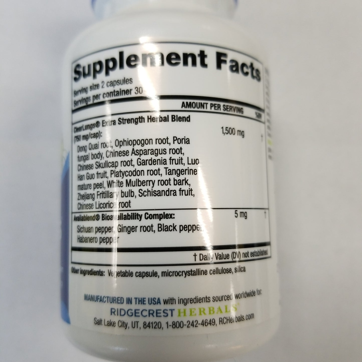 Ridgecrest Clear Lungs Extra Strength (60 vcaps)