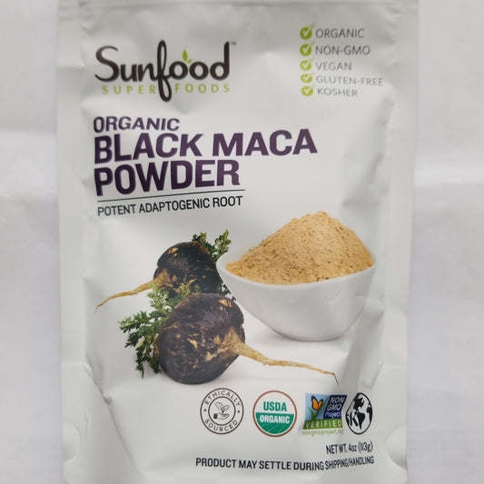 Sunfood Organic Black Maca Powder 4oz
