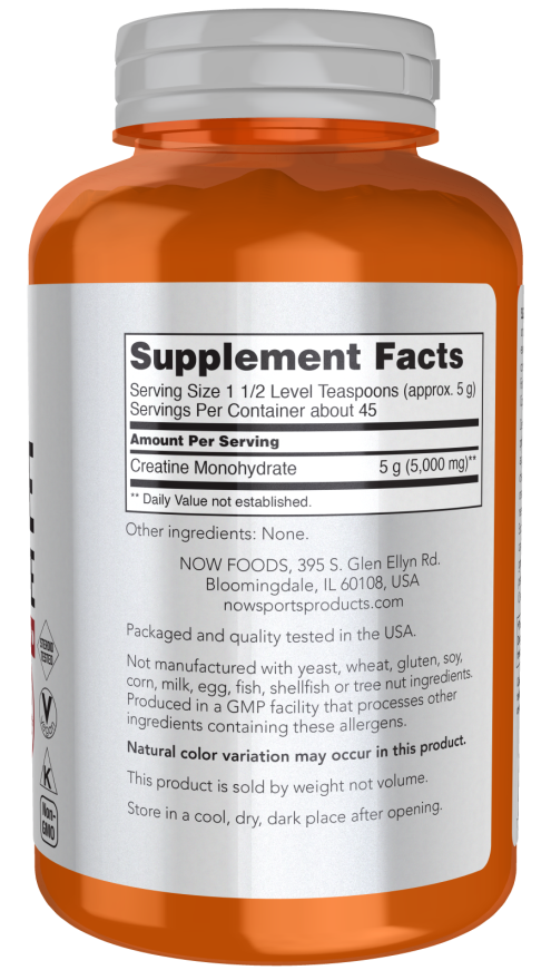 NOW Creatine Monohydrate Powder (8 oz)