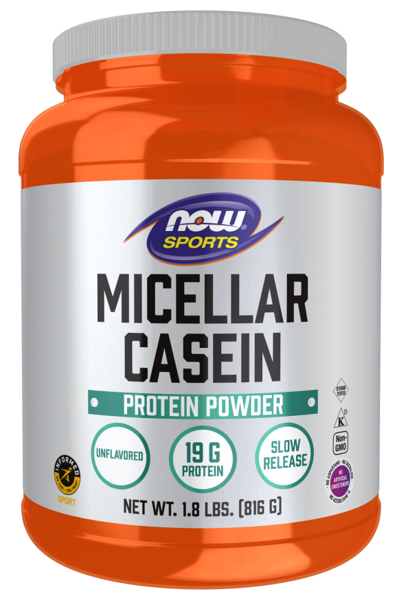 NOW Micellar Casein, Unflavored Powder (1.8 lb)