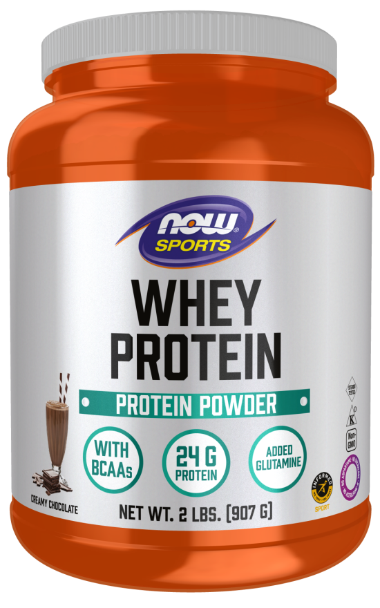 NOW Whey Protein, Creamy Chocolate Powder (2 lb)