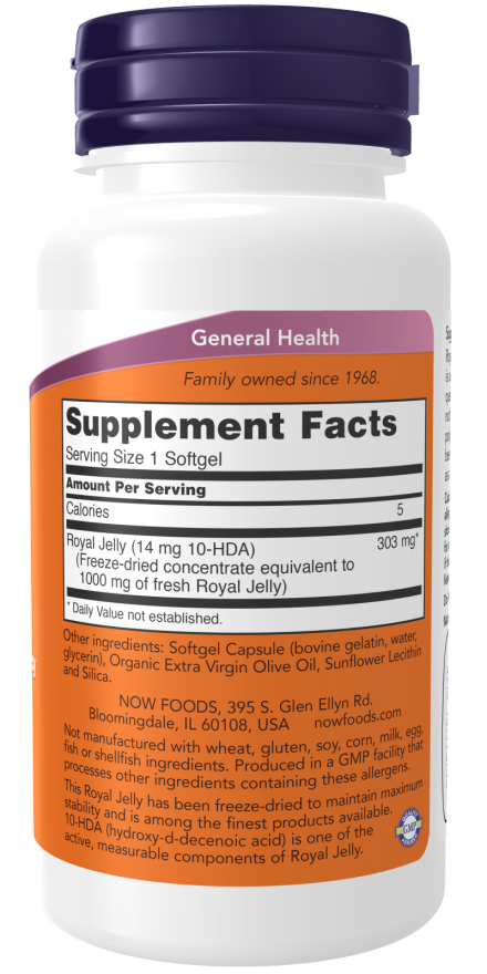 NOW Royal Jelly 1000 mg (60 Softgels)