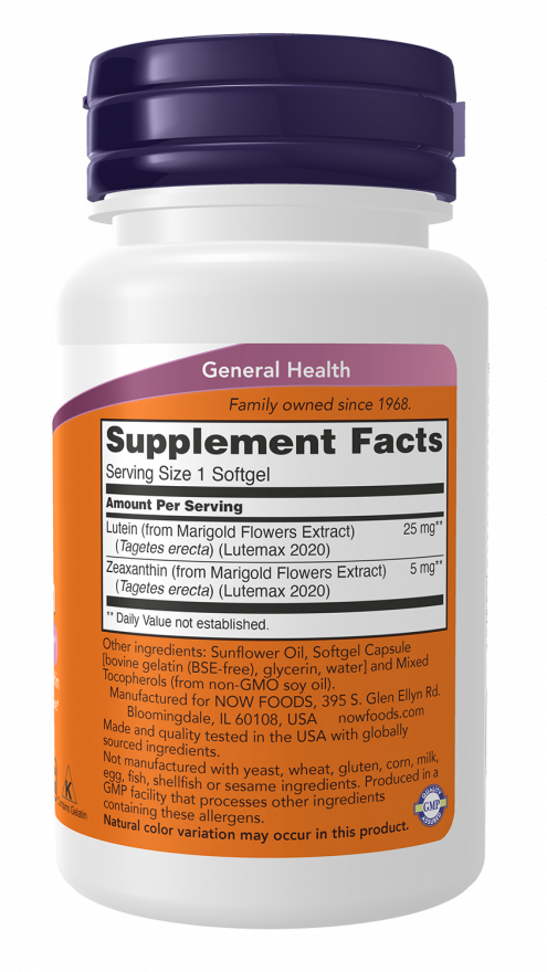 NOW Lutein & Zeaxanthin (60 Softgels)