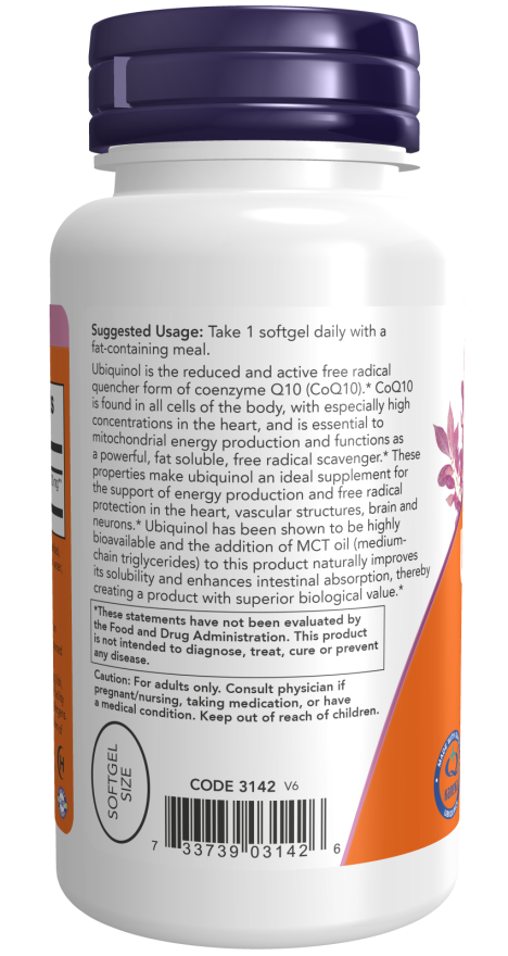 NOW Ubiquinol 100 mg (60 Softgels)