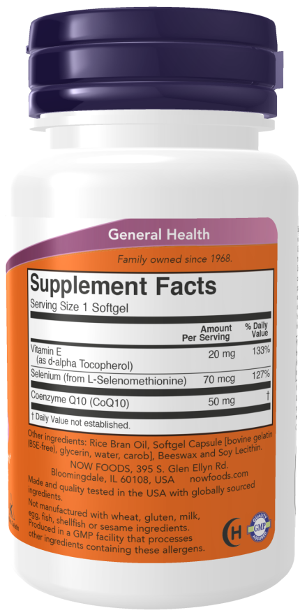NOW CoQ10 50 mg (50 Softgels)