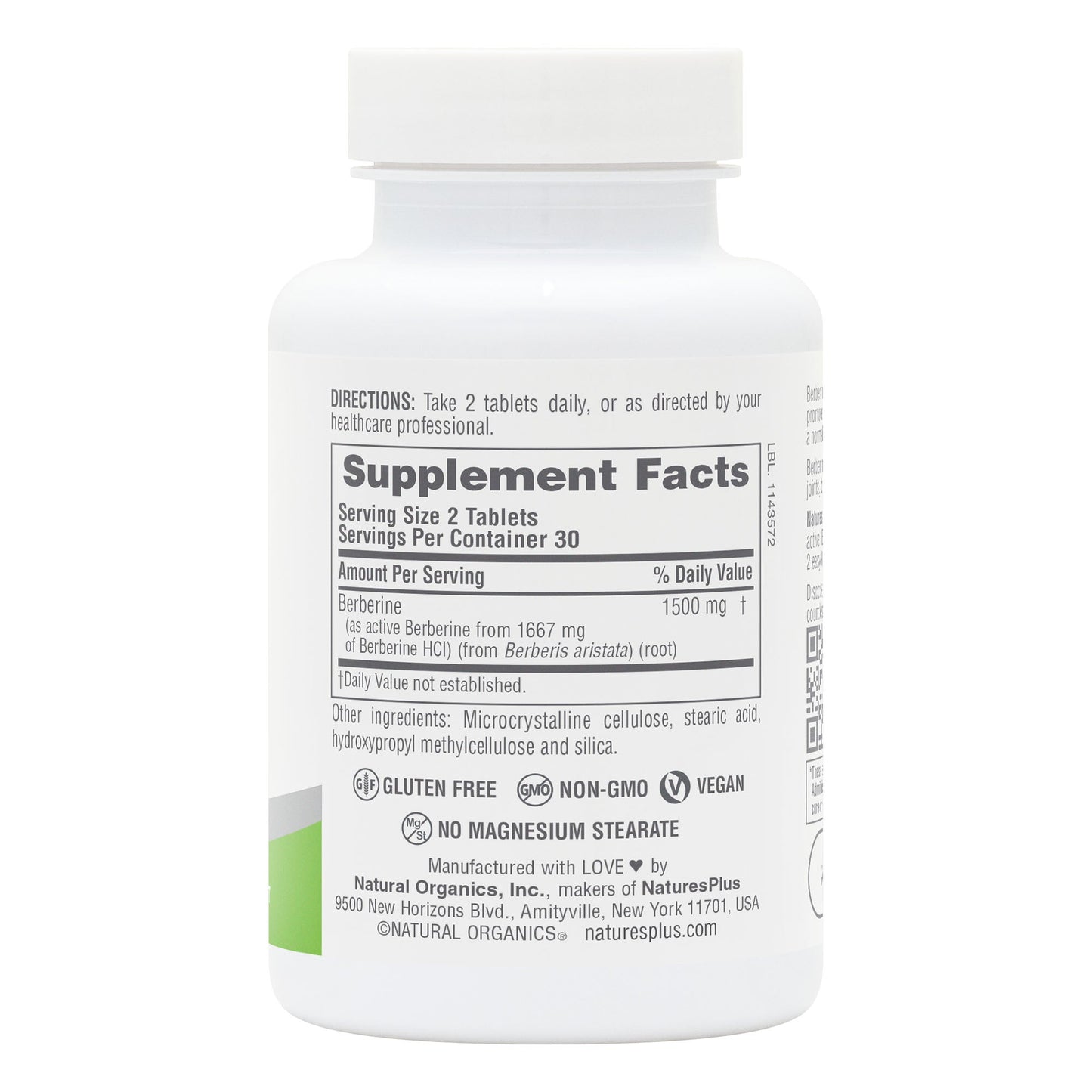 Natures Plus PRO Berberine 1500 MG Tablets (60 Tablets)