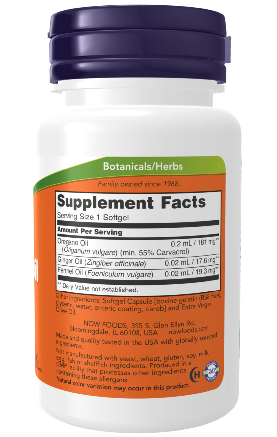 NOW Oregano Oil (90 Softgels)