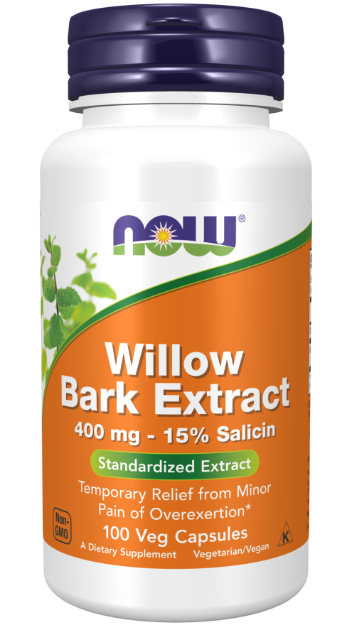 NOW Willow Bark Extract 400 mg (100 Veg Caps)