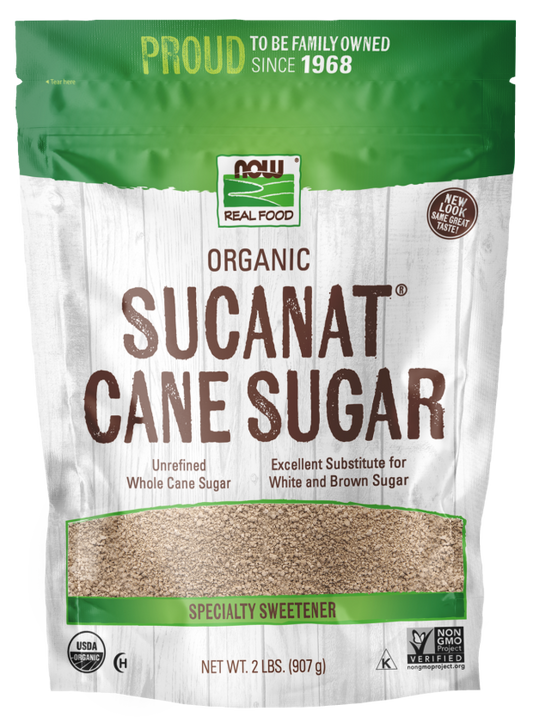 NOW Organic Sucanat® Cane Sugar (2 lb)