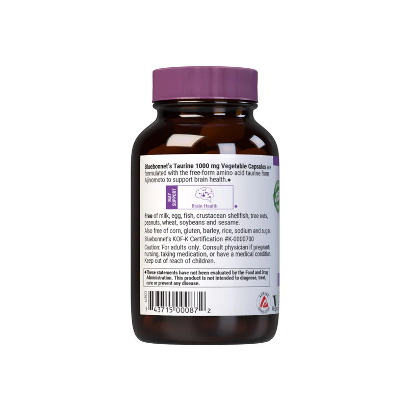 Bluebonnet TAURINE 1000 mg (50 Veg Caps)
