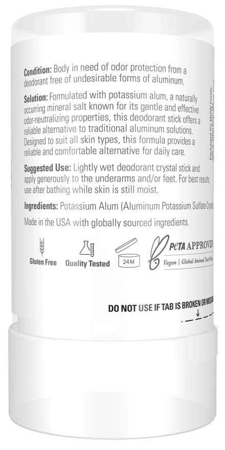 NOW Nature's Deodorant Stick (Stone) (4.25 oz)