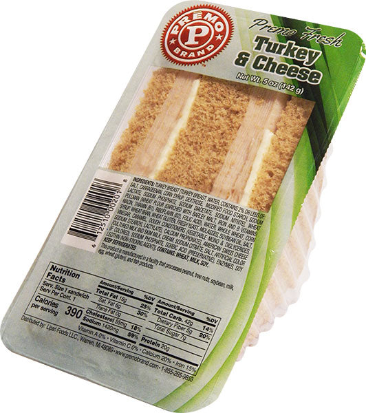 Premo Turkey & Cheese Wheat Wedge Sandwich