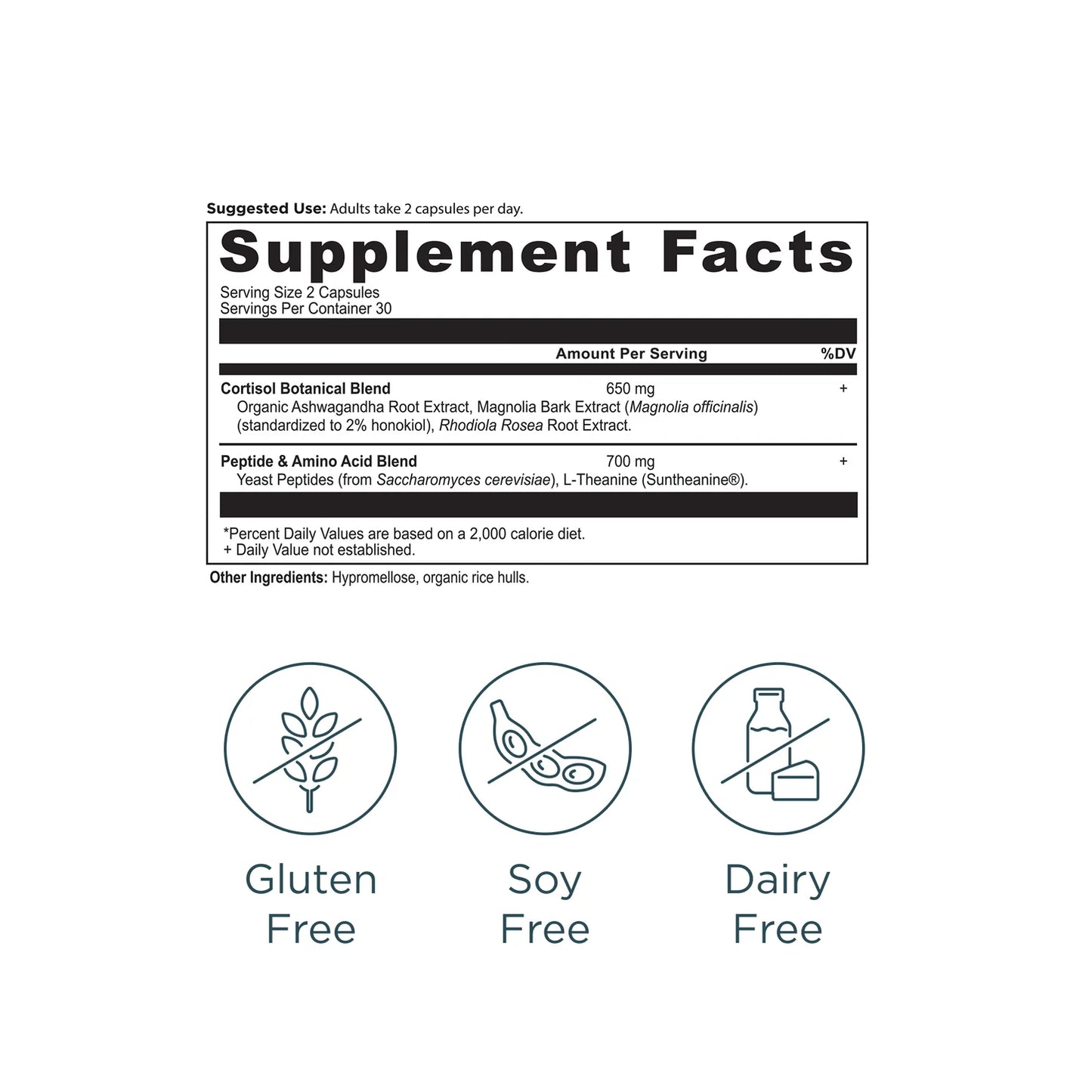 Ancient Nutrition Active Peptides Cortisol (60 Caps)