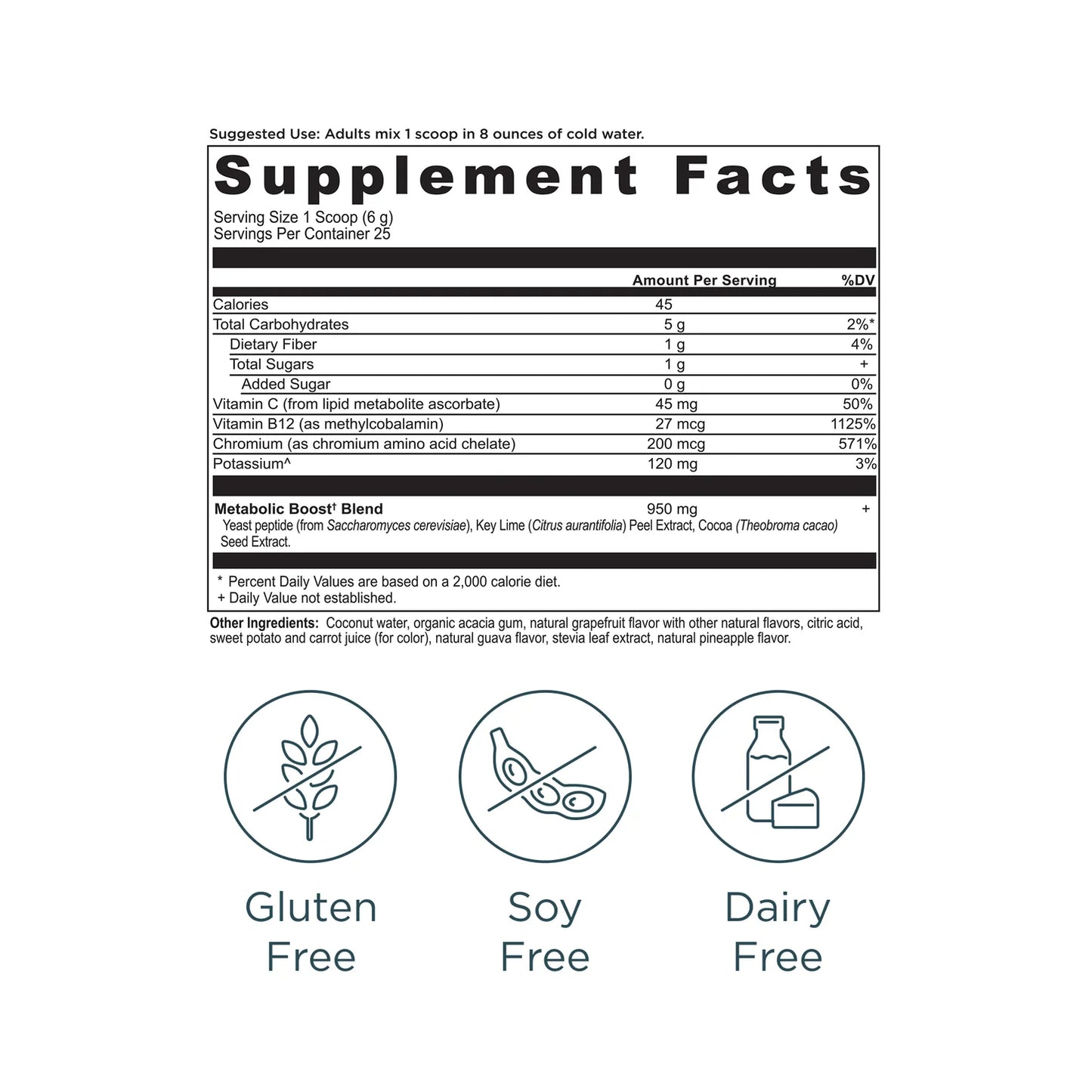 Ancient Nutrition Active Peptides Metabolism Powder (5.3oz Guava Grapefruit)