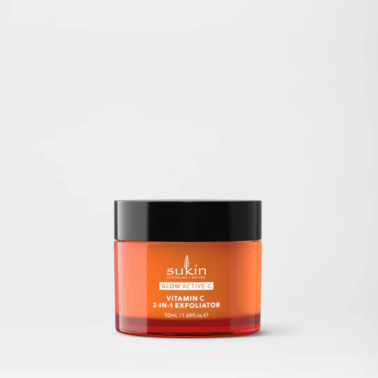 Sukin GLOW ACTIVE-C Vitamin C 2-in-1 Exfoliator 1.69 fl. oz.