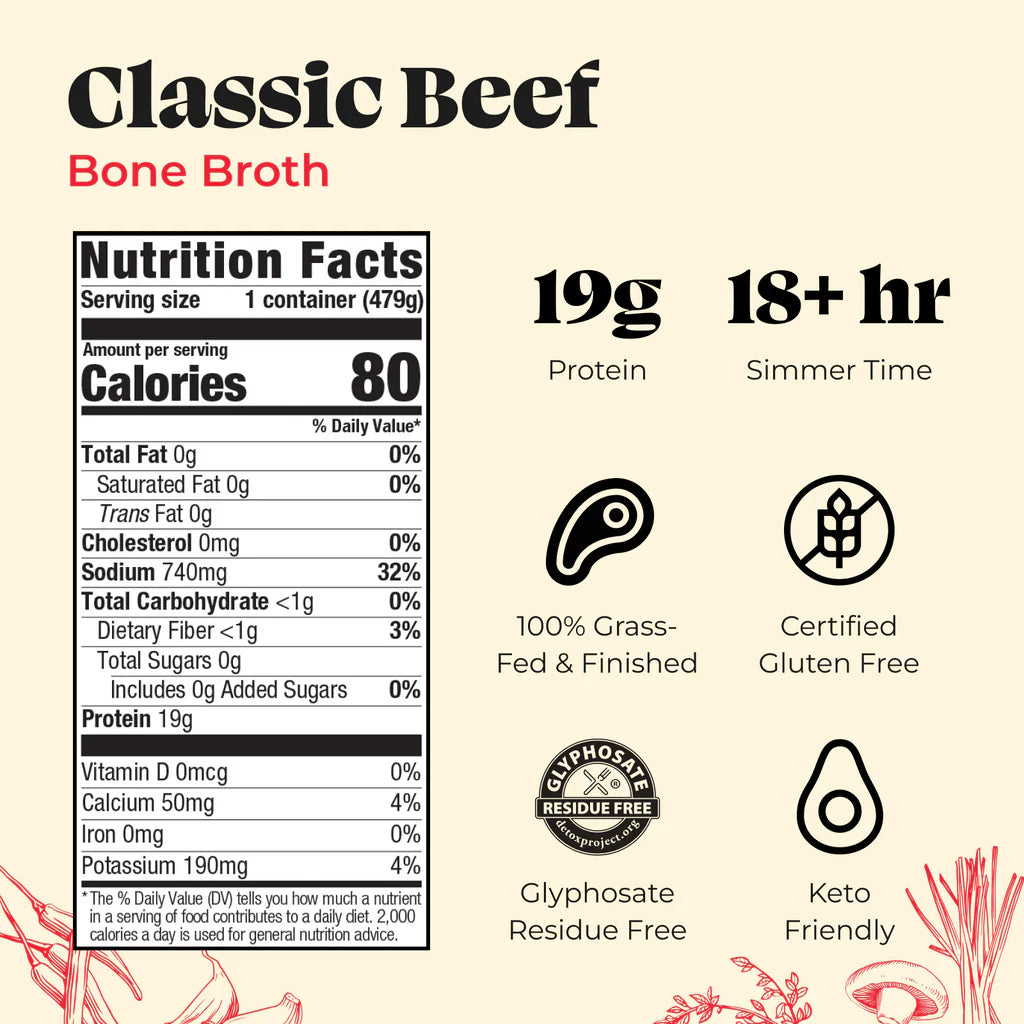 Kettle & Fire Beef Bone Broth 16.9oz