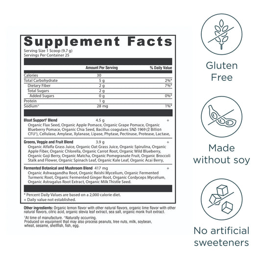 AN Organic SuperGreens Bloat Relief†