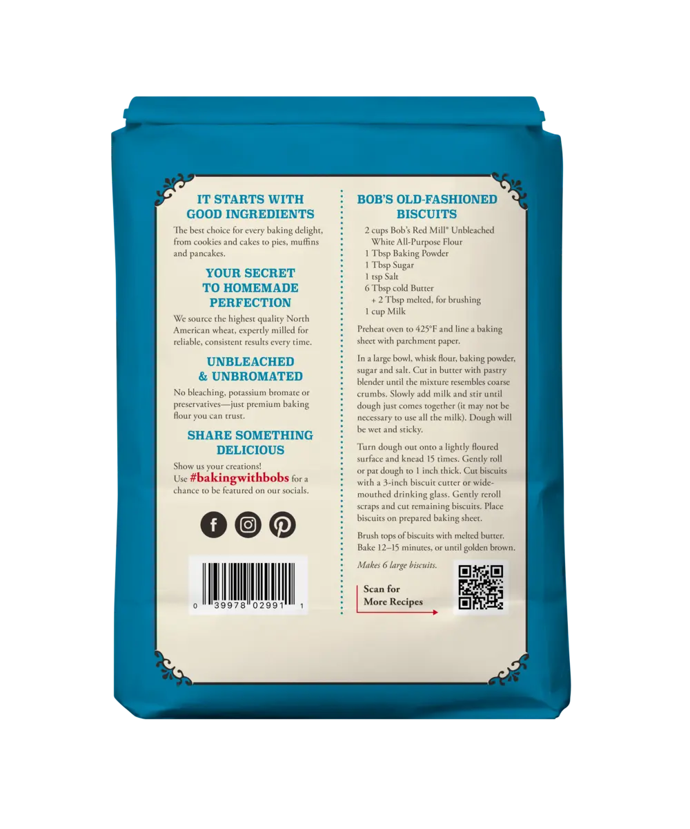 Bob's Red Mill Organic Unbleached White All Purpose Flour 5lb