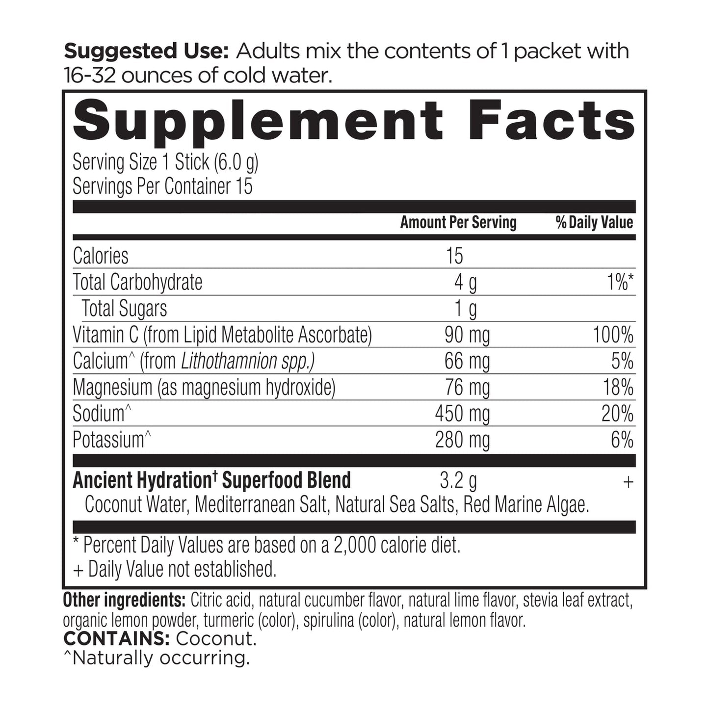 Ancient Nutrition Rapid Hydration Powder (Lemon Lime)