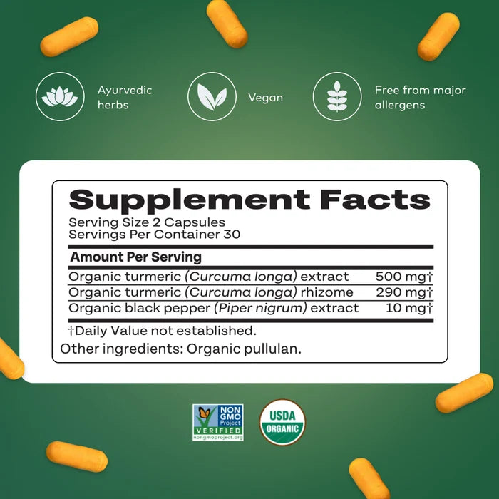 Organic India Extra Strength Turmeric Capsules (60 caps)
