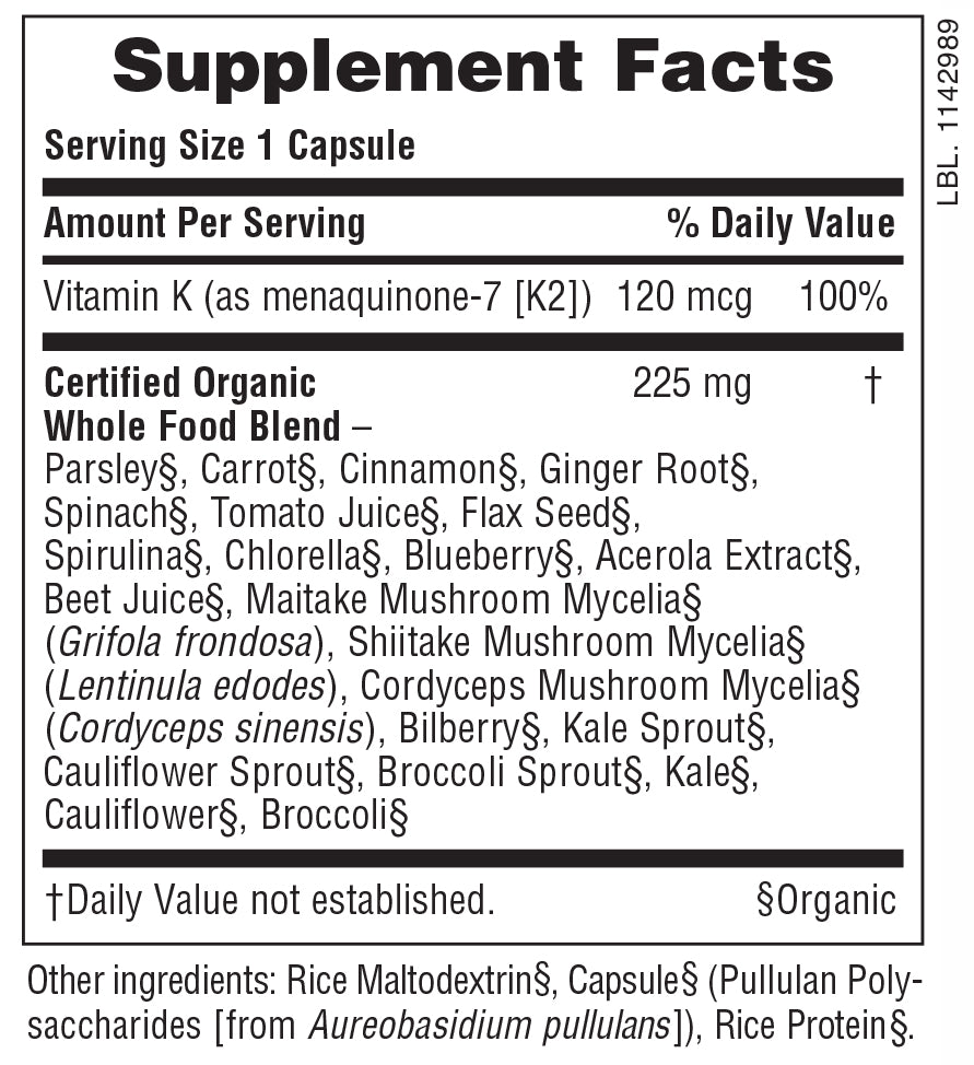 Nature's Plus Source of Life® Garden Vitamin K2 120 mcg Capsules