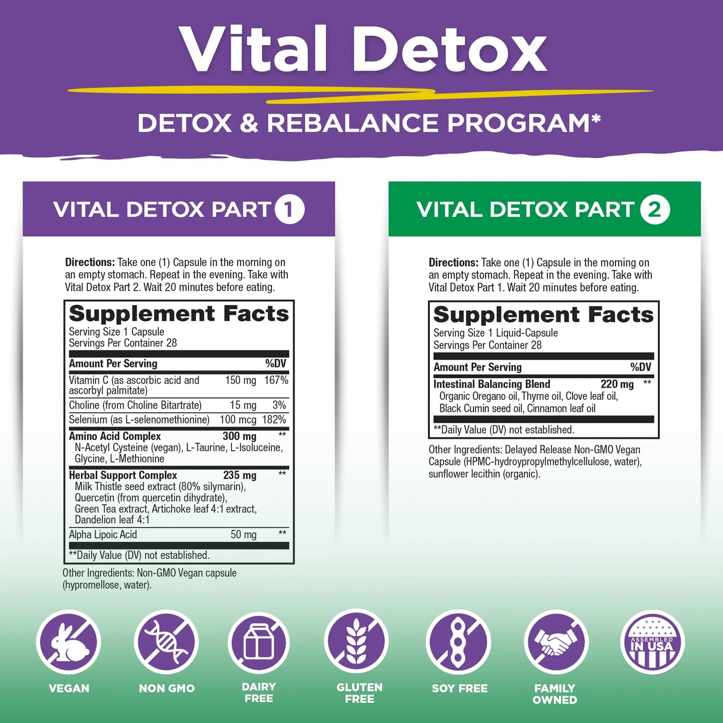 Vital Planet Vital Detox - For Occasional Gas and Bloating