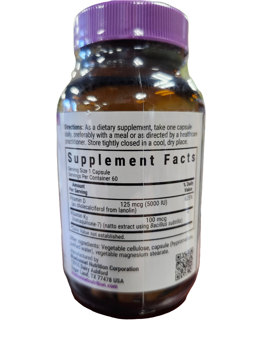 Bluebonnet Vitamin D3 K2