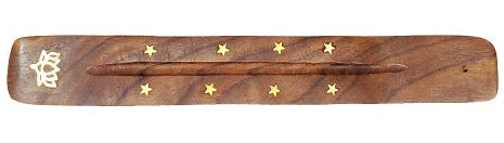 Wood Incense Burner Lotus 10in