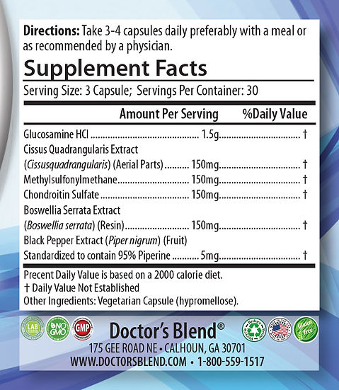 Doctors Blend Advanced Joint Relief (90 Caps)