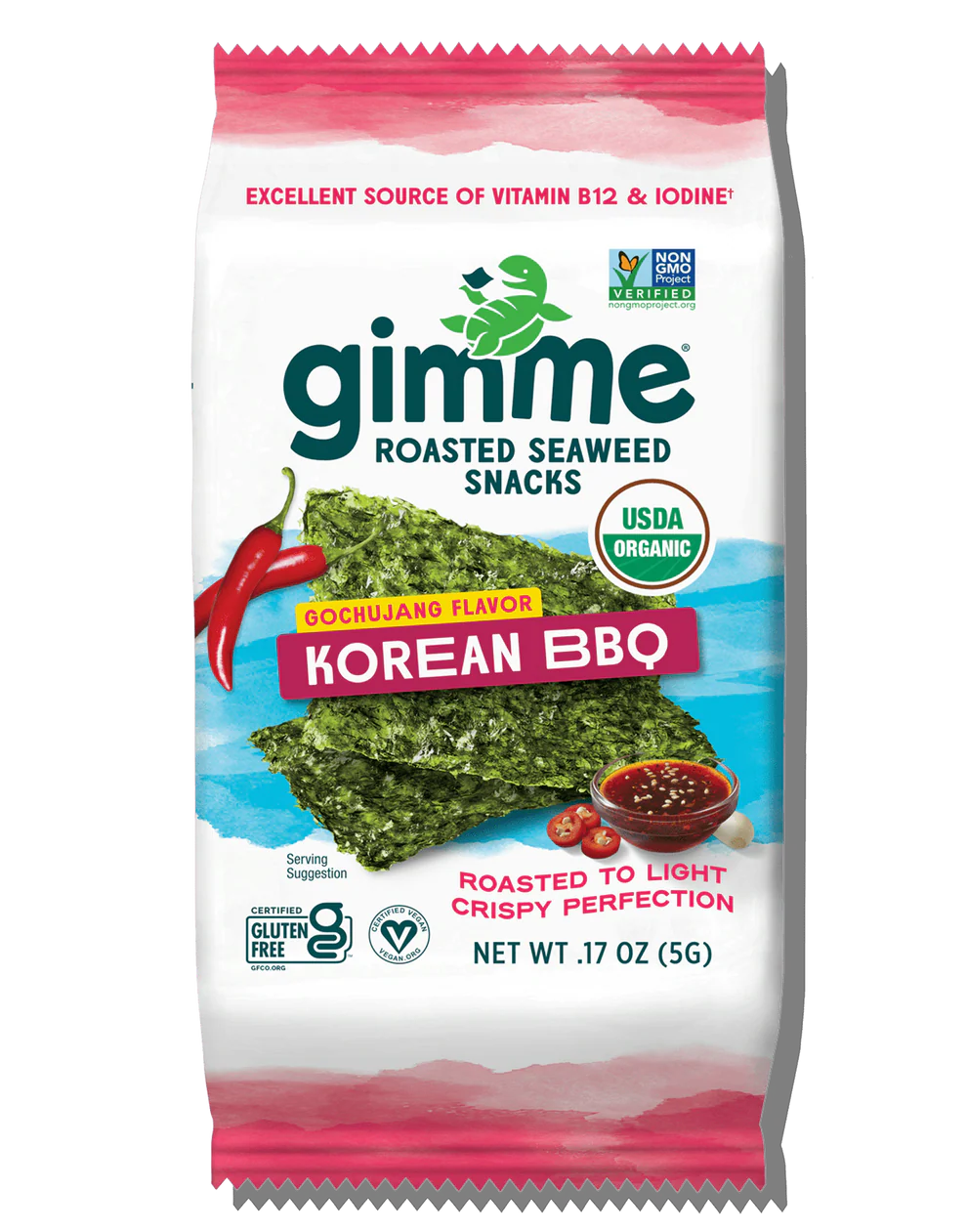 Gimme Korean BBQ Roasted Seaweed Snacks (9g)