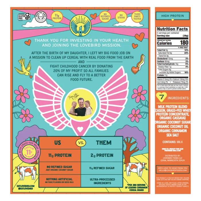 Lovebird High Protein Cinnamon Cereal