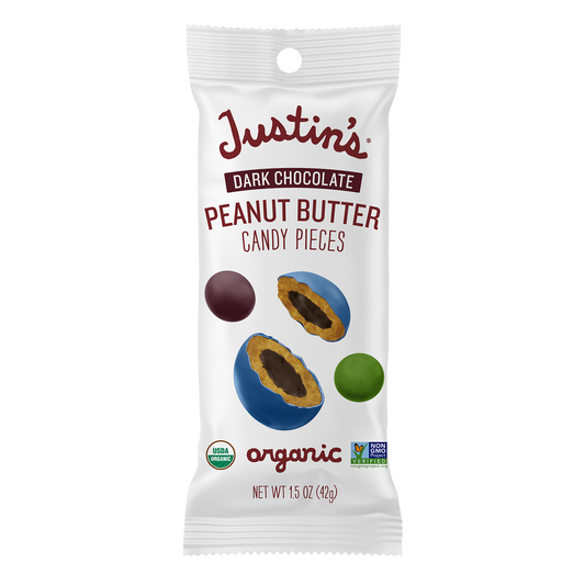 Justin's Dark Chocolate Peanut Butter Candy Pieces 1.5 oz