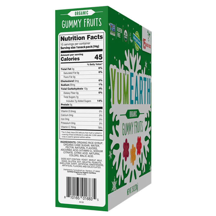 Yumearth Holiday Organic Gummy Fruits Box
