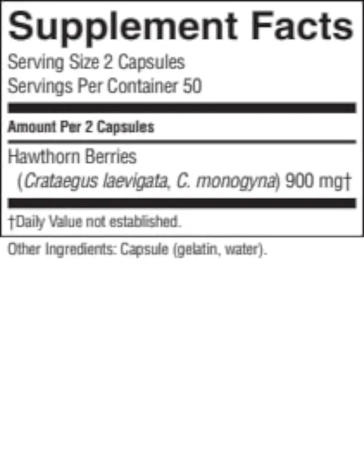 Nature's Sunshine Hawthorn Berries (100 caps)