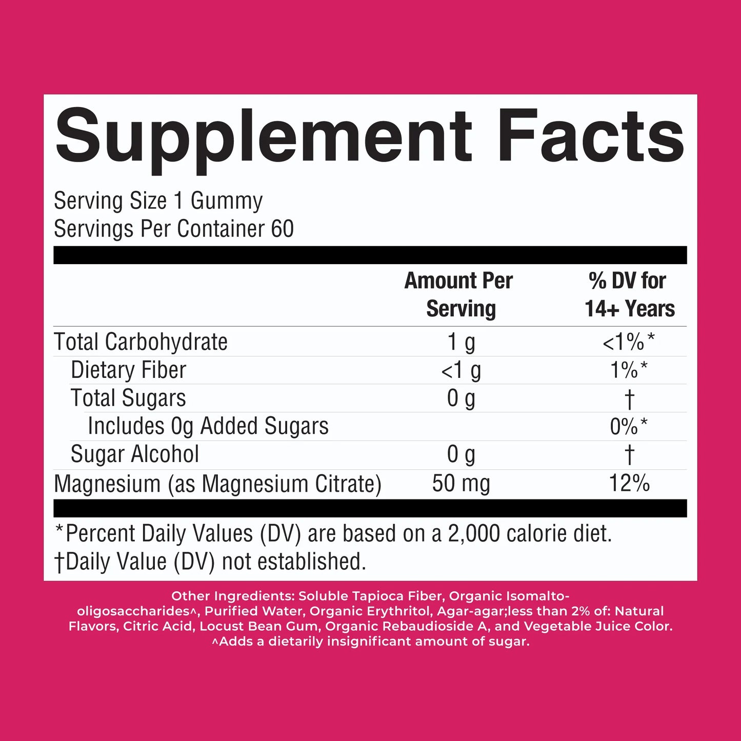 Mary Ruth's Magnesium Calm Gummies (Hibiscus) 60 ct
