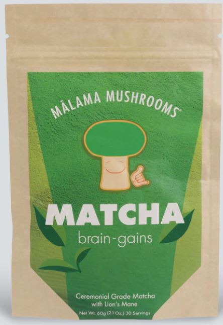 Malama Mushrooms Matcha with Lion's Mane Powder 2.1oz