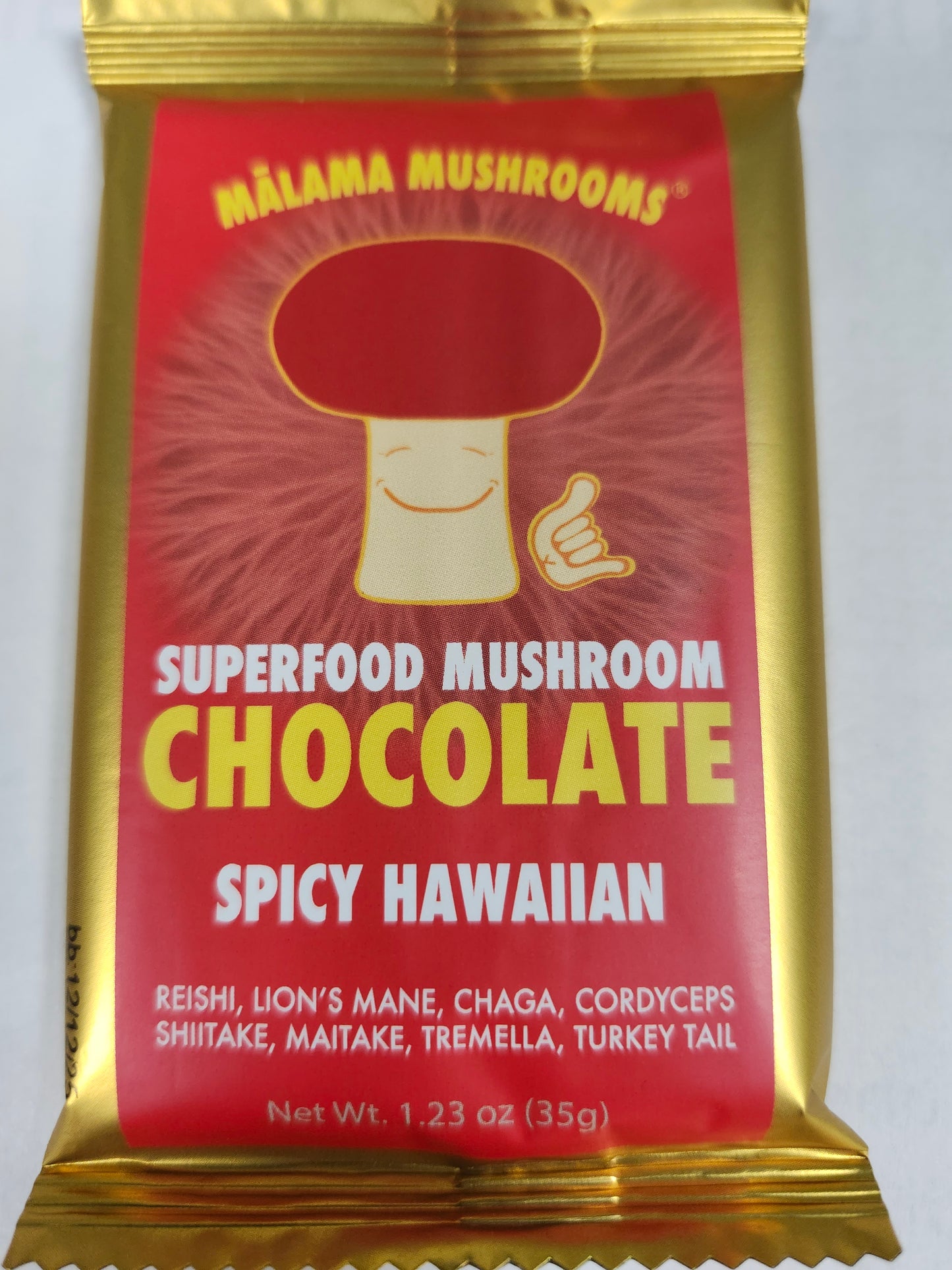 Malama Mushroom Spicy Hawaiian Choc Bar 35g