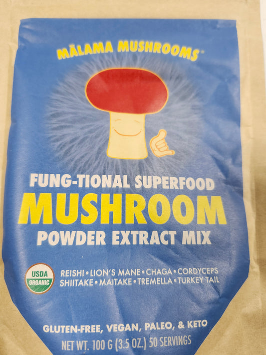 Malama Mushroom  Powder Mix 3.5oz