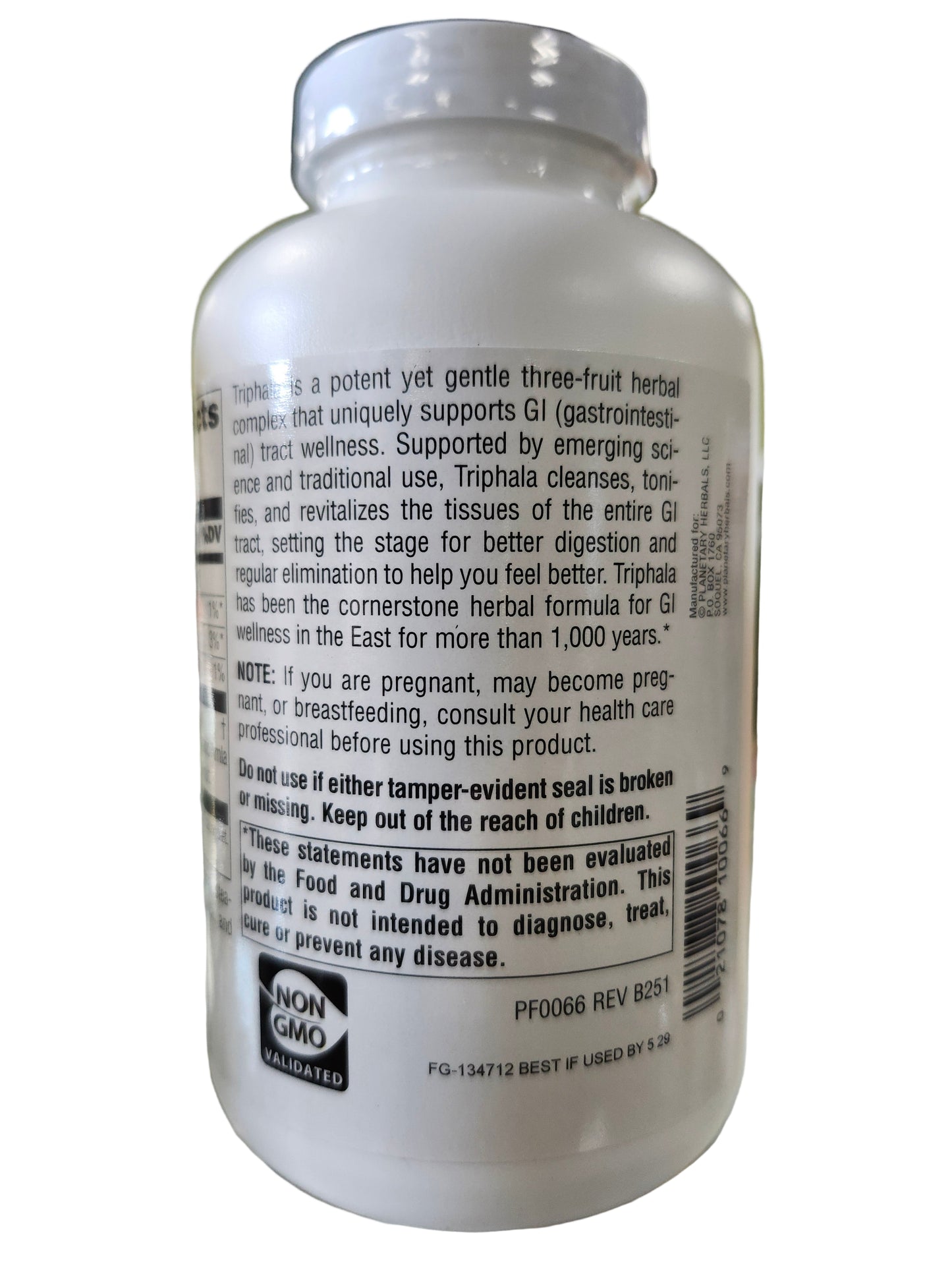 Planetary Herbals Triphala 1000mg (180 Tablets)