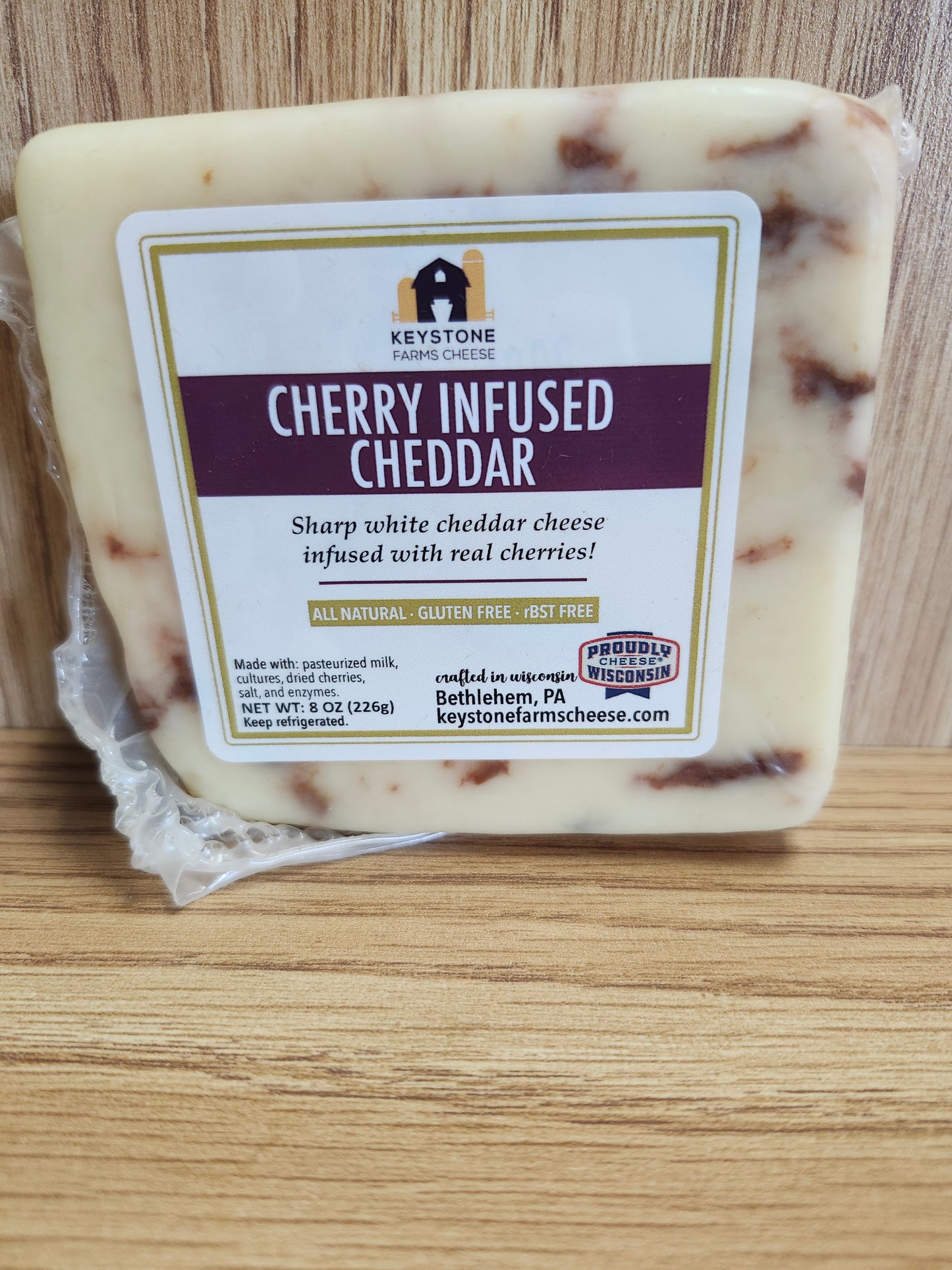 Keystone Farms Cheese Cherry Infused Cheddar 8oz